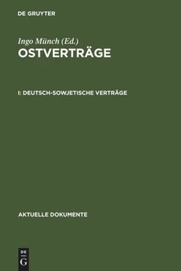 Abbildung von Münch | Deutsch-sowjetische Verträge | 1. Auflage | 1971 | beck-shop.de