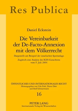 Abbildung von Eckstein | Die Vereinbarkeit der De-Facto-Annexion mit dem Völkerrecht | 1. Auflage | 2012 | 16 | beck-shop.de
