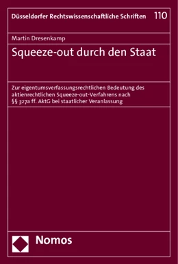 Abbildung von Dresenkamp | Squeeze-out durch den Staat | 1. Auflage | 2012 | 110 | beck-shop.de