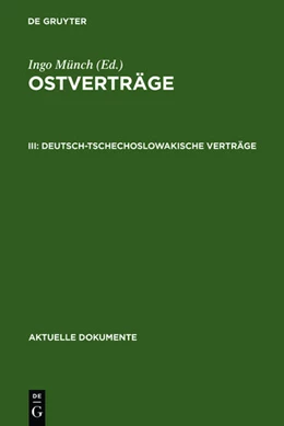 Abbildung von Münch | Deutsch-tschechoslowakische Verträge | 1. Auflage | 1973 | beck-shop.de