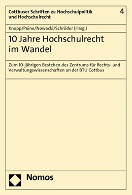 Abbildung von Knopp / Peine | 10 Jahre Hochschulrecht im Wandel | 1. Auflage | 2012 | 4 | beck-shop.de