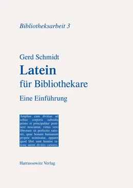 Abbildung von Schmidt | Latein für Bibliothekare | 1. Auflage | | 3 | beck-shop.de