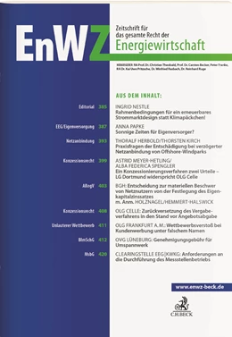 Abbildung von EnWZ • Zeitschrift für das gesamte Recht der Energiewirtschaft | 7. Auflage | 2024 | beck-shop.de
