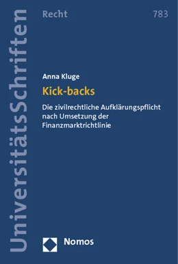 Abbildung von Kluge | Kick-backs | 1. Auflage | 2012 | 783 | beck-shop.de