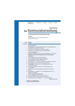 Abbildung von Die Kommunalverwaltung Brandenburg | 29. Auflage | 2024 | beck-shop.de