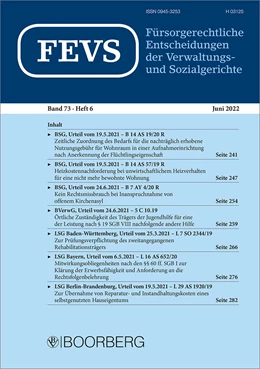 Abbildung von FEVS - Fürsorgerechtliche Entscheidungen der Verwaltungs- und Sozialgerichte | 69. Auflage | 2024 | beck-shop.de