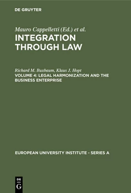 Abbildung von Buxbaum / Hopt | Legal Harmonization and the Business Enterprise | 1. Auflage | 1988 | beck-shop.de