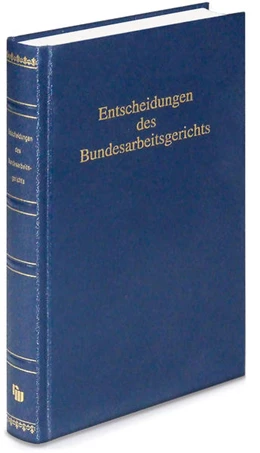 Abbildung von Entscheidungen des Bundesarbeitsgerichts (BAGE) | 1. Auflage | 2005 | 106 | beck-shop.de