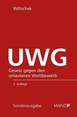 Abbildung von Wiltschek | UWG - Gesetz gegen den unlauteren Wettbewerb | 3. Auflage | 2013 | 100 | beck-shop.de