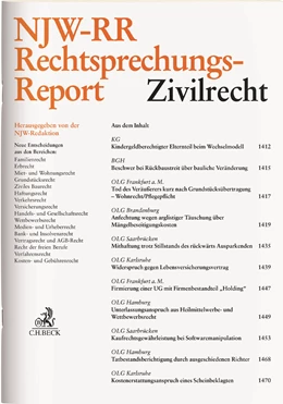 Abbildung von NJW-RR • Rechtsprechungs-Report Zivilrecht | 33. Auflage | 2024 | beck-shop.de