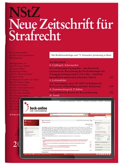 Abbildung von NStZ • Neue Zeitschrift für Strafrecht | 38. Auflage | 2024 | beck-shop.de