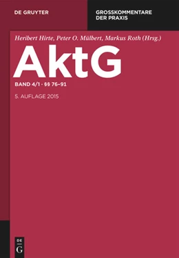 Abbildung von Hirte / Mülbert | Aktiengesetz: AktG, Band 4/1: §§ 76-91 | 5. Auflage | 2015 | beck-shop.de