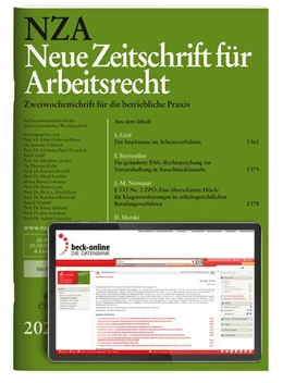 Abbildung von NZA • Neue Zeitschrift für Arbeitsrecht | 35. Auflage | 2024 | beck-shop.de