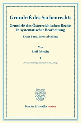 Abbildung von Pfersche / Finger | Grundriß des Sachenrechts. | 2. Auflage | 2014 | beck-shop.de