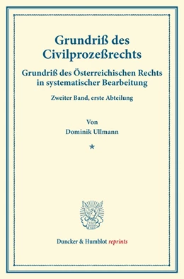 Abbildung von Finger / Frankl | Grundriß des Civilprozeßrechts. | 1. Auflage | 2014 | beck-shop.de