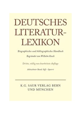 Abbildung von Rupp / Lang | Deutsches Literatur-Lexikon Band 18 | 3. Auflage | 2014 | beck-shop.de