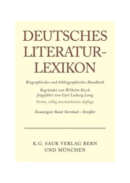 Abbildung von Rupp / Lang | Deutsches Literatur-Lexikon Band 20 | 3. Auflage | 2014 | beck-shop.de