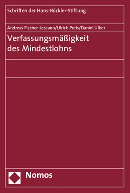 Abbildung von Fischer-Lescano / Preis | Verfassungsmäßigkeit des Mindestlohns | 1. Auflage | 2015 | 79 | beck-shop.de