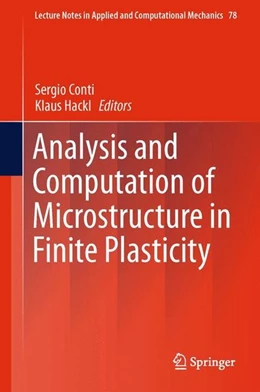 Abbildung von Conti / Hackl | Analysis and Computation of Microstructure in Finite Plasticity | 1. Auflage | 2015 | beck-shop.de