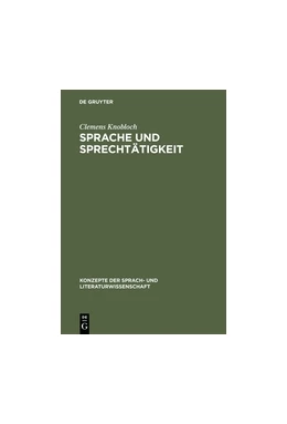 Abbildung von Knobloch | Sprache und Sprechtätigkeit | 1. Auflage | 2015 | beck-shop.de