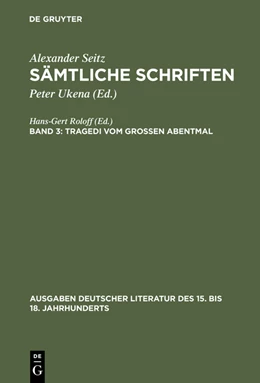 Abbildung von Seitz / Ukena | Tragedi vom Großen Abentmal | 1. Auflage | 2015 | beck-shop.de