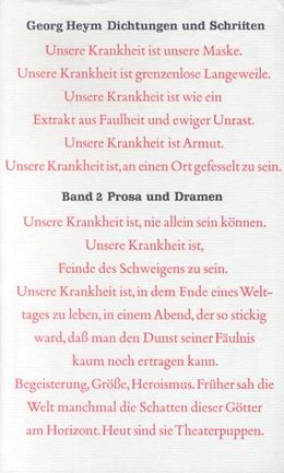 Abbildung von Georg Heym | Dichtung und Schriften Bd. 2: Prosa und Dramen | 2. Auflage | 1981 | beck-shop.de