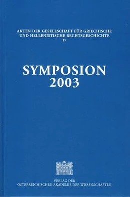 Abbildung von Rupprecht | Symposion 2003 | 1. Auflage | 2006 | 17 | beck-shop.de