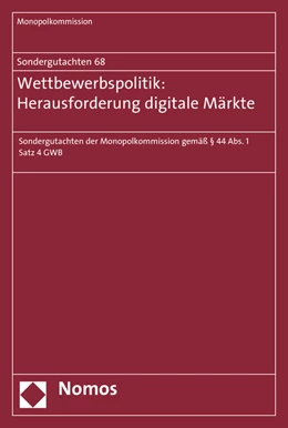 Abbildung von Monopolkommission (Hrsg.) | Sondergutachten 68: Wettbewerbspolitik: Herausforderung digitale Märkte | 1. Auflage | 2015 | 68 | beck-shop.de
