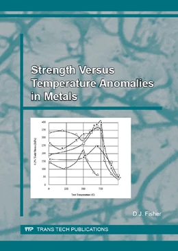 Abbildung von Fisher | Strength Versus Temperature Anomalies in Metals | 1. Auflage | 2015 | beck-shop.de