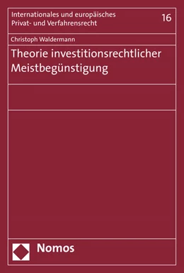 Abbildung von Waldermann | Theorie investitionsrechtlicher Meistbegünstigung | 1. Auflage | 2015 | 16 | beck-shop.de