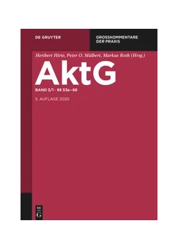 Abbildung von Hirte / Mülbert | Aktiengesetz: AktG, Band 3/1: §§ 53a-66 | 5. Auflage | 2021 | beck-shop.de