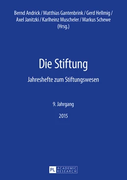Abbildung von Andrick / Gantenbrink | Die Stiftung | 1. Auflage | 2015 | 9 | beck-shop.de