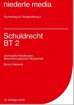 Abbildung von Bansi / Niederle | Einführung in das Schuldrecht (BT) 2 | 6. Auflage | 2022 | beck-shop.de