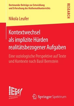 Abbildung von Leufer | Kontextwechsel als implizite Hürden realitätsbezogener Aufgaben | 1. Auflage | 2016 | beck-shop.de