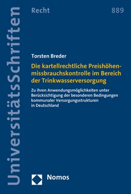 Abbildung von Breder | Die kartellrechtliche Preishöhenmissbrauchskontrolle im Bereich der Trinkwasserversorgung | 1. Auflage | 2016 | beck-shop.de