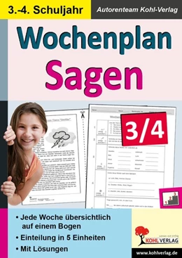 Abbildung von Wochenplan Sagen / Klasse 3-4 | 1. Auflage | 2017 | beck-shop.de