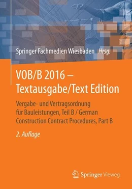 Abbildung von VOB/B 2016 - Textausgabe/Text Edition | 2. Auflage | 2016 | beck-shop.de