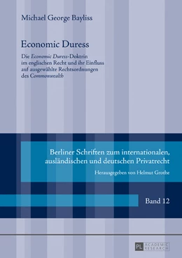 Abbildung von Bayliss | Economic Duress | 1. Auflage | 2016 | beck-shop.de