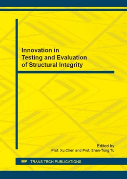 Abbildung von Chen / Tu | Innovation in Testing and Evaluation of Structural Integrity | 1. Auflage | 2017 | Volume 853 | beck-shop.de