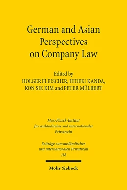 Abbildung von Fleischer / Kanda | German and Asian Perspectives on Company Law | 1. Auflage | 2016 | 118 | beck-shop.de