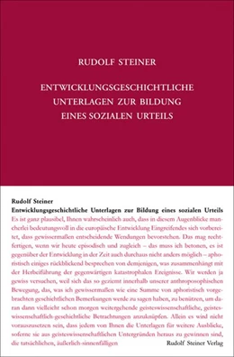 Abbildung von Steiner | Entwicklungsgeschichtliche Unterlagen zur Bildung eines sozialen Urteils | 4. Auflage | 2017 | beck-shop.de