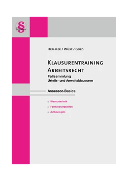 Abbildung von Hemmer / Wüst | Klausurentraining Arbeitsrecht | 15. Auflage | 2017 | beck-shop.de