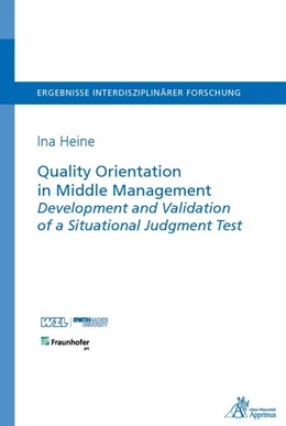 Abbildung von Heine | Quality Orientation in Middle Management Development and Validation of a Situational Judgment Test | 1. Auflage | 2016 | beck-shop.de