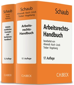 Abbildung von Schaub | Arbeitsrechts-Handbuch (17. Auflage) und Arbeitsrechtliches Formular- und Verfahrenshandbuch (12. Auflage) • Set | 1. Auflage | 2017 | beck-shop.de