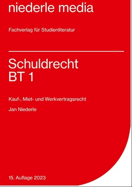 Abbildung von Niederle | Schuldrecht BT 1 | 10. Auflage | 2023 | beck-shop.de