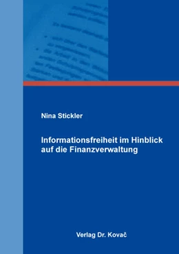 Abbildung von Stickler | Informationsfreiheit im Hinblick auf die Finanzverwaltung | 1. Auflage | 2017 | 20 | beck-shop.de