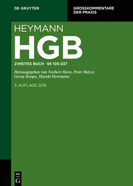 Abbildung von Heymann | Handelsgesetzbuch (ohne Seerecht), Band 2: Zweites Buch. §§ 105-237 | 3. Auflage | 2019 | beck-shop.de