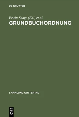 Abbildung von Saage / Riedel | Grundbuchordnung | 3. Auflage | 1954 | 42 | beck-shop.de