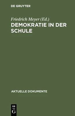 Abbildung von Meyer | Demokratie in der Schule | 1. Auflage | 1973 | beck-shop.de