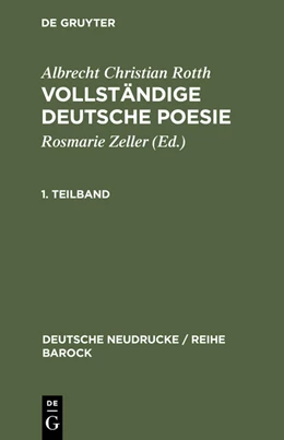 Abbildung von Zeller | Vollständige deutsche Poesie | 1. Auflage | 2015 | beck-shop.de